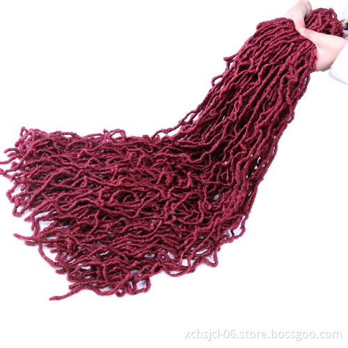 Long Soft Dread Lock faux locs crochet hair extensions Dread Lock Synthetic Braiding Hair bobbi boss nu locs